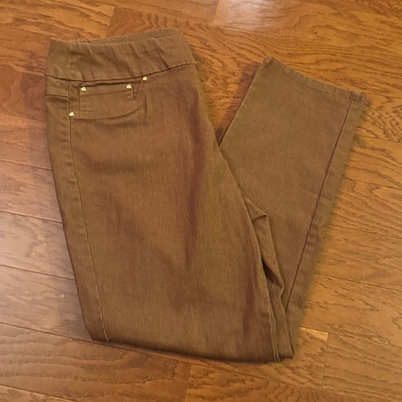 Ruby Rd. | EUC Women’s Petite Tan Straight-Leg Pants Size 16 - Picture 1 of 6